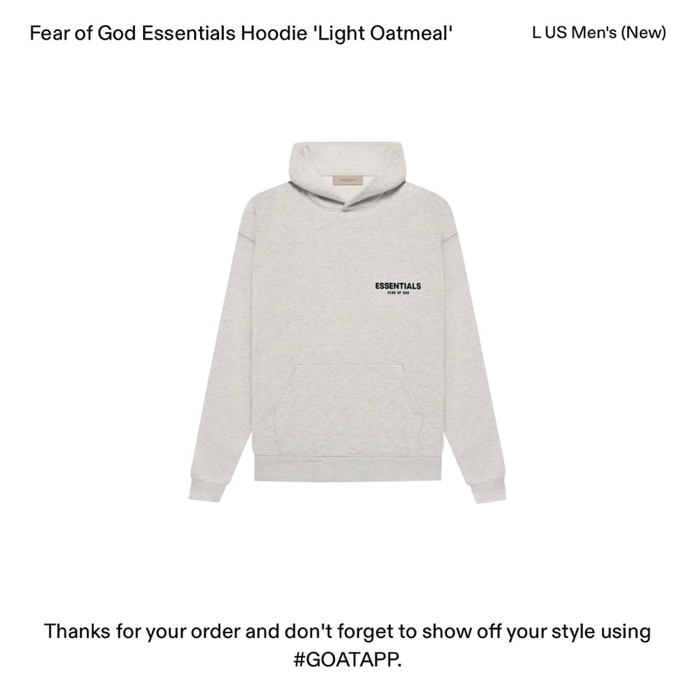 Fear of God Essentials Hoodie Light Oatmeal